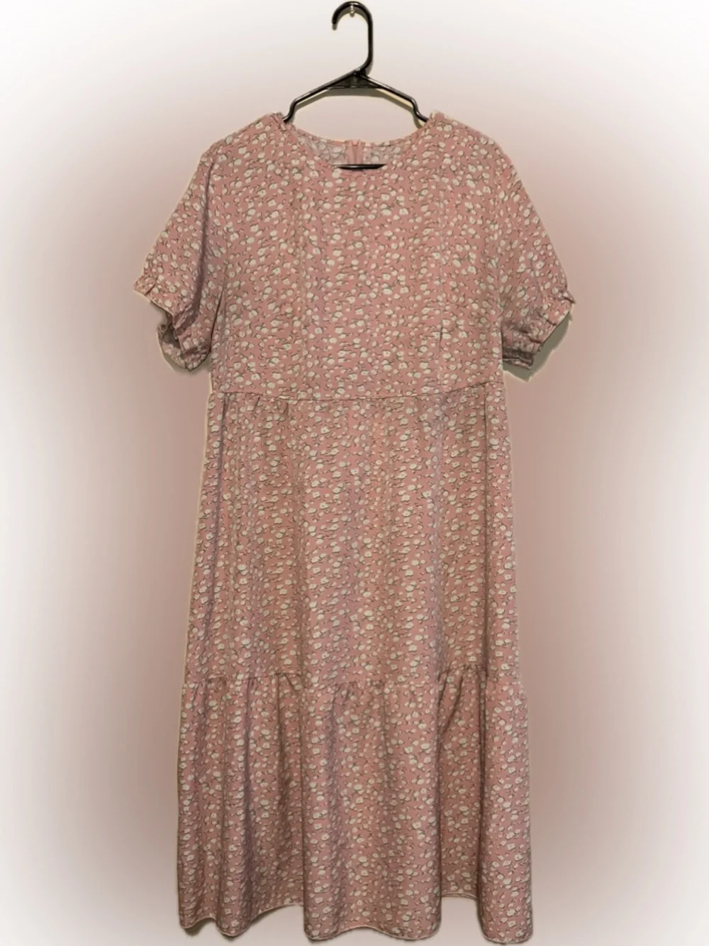 Women’s Dusty Rose Floral Midi Dress - Picture 2 of 6